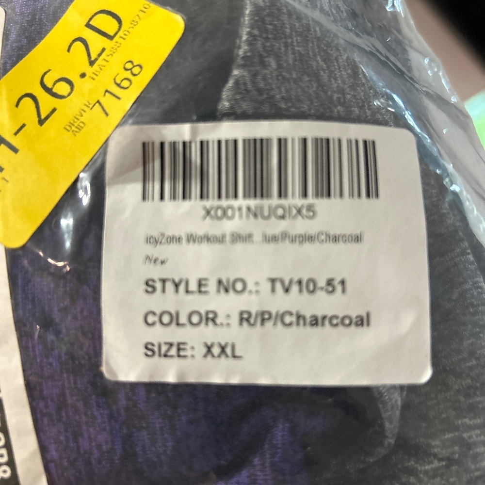 3-Pack Icy Zone Yoga/Workout Shirts - XXL